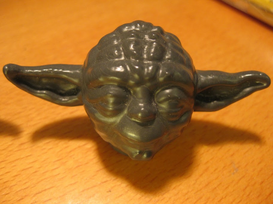Yoda, after using scrub lotion!
